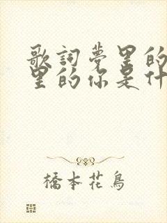 歌词梦里的梦梦里的你是什么歌