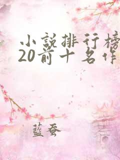 小说排行榜2020前十名作者