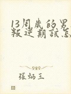 13周岁的男孩叛逆期该怎么办