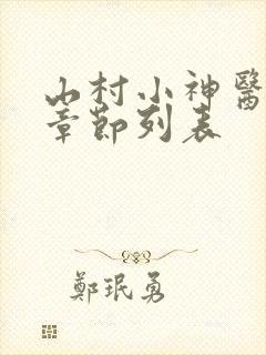 山村小神医最新章节列表