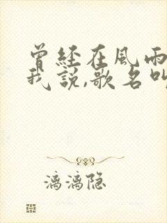 曾经在风雨中对我说,歌名叫什么?