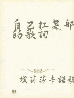 自己扛是哪首歌的歌词