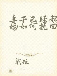 妻子已经起诉离婚如何挽回