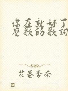 你在就好了是什么歌的歌词