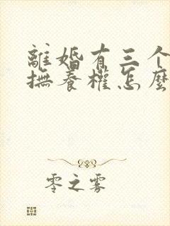 离婚有三个小孩抚养权怎么判定