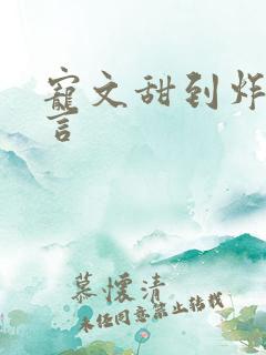 宠文甜到炸的现言