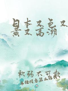 日本又色又爽又黄又高潮