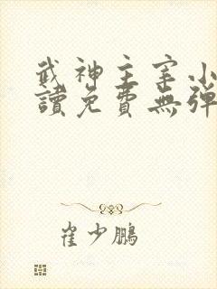 武神主宰小说阅读免费无弹窗