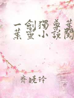 一剑独尊叶玄,叶灵小说阅读