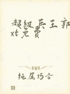 超级兵王郭璞txt免费