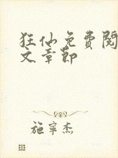 狂仙免费阅读全文章节