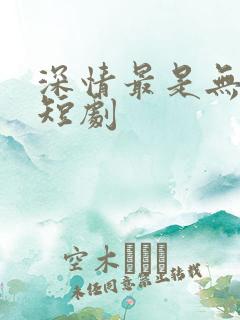 深情最是无情负短剧