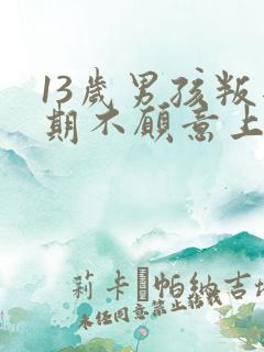 13岁男孩叛逆期不愿意上学怎么办