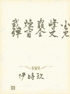 武炼巅峰小说无弹窗全文免费阅读