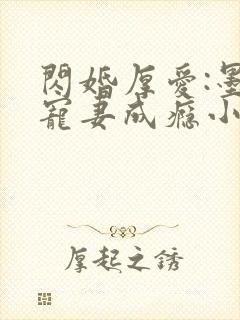 闪婚厚爱:墨少宠妻成瘾小说