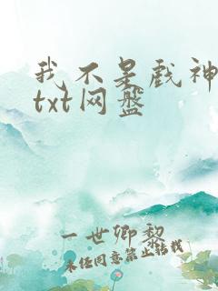 我不是戏神小说txt网盘