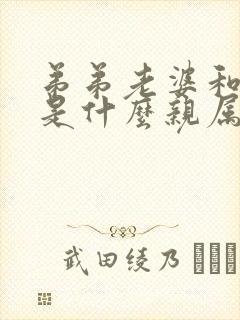 弟弟老婆和姐姐是什么亲属关系