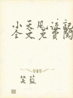 小天风流记小说全文免费阅读