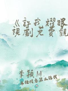 《许我耀眼》电视剧免费观看24集