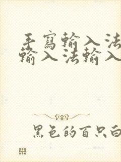 手写输入法中文输入法输入方式手写