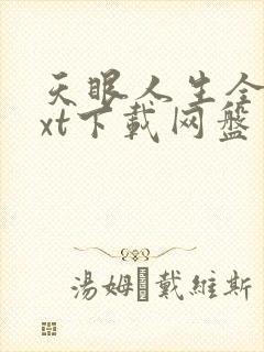 天眼人生全本txt下载网盘