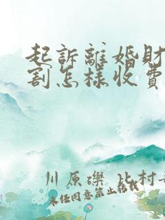 起诉离婚财产分割怎样收费