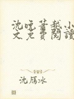 沈晚萧越小说全文免费阅读