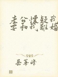 老公怀疑我出轨要和我离婚我该怎么办