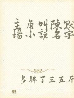 主角叫陈默的官场小说名字