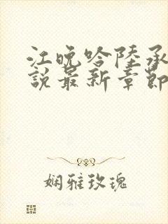 江晚吟陆承珩小说最新章节