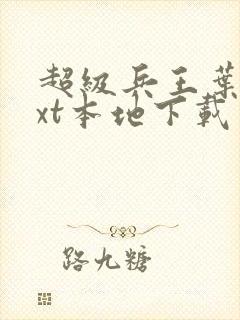 超级兵王叶谦txt本地下载