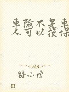 车险不是车主本人可以投保吗