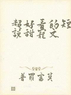 超好看的短篇小说甜宠文