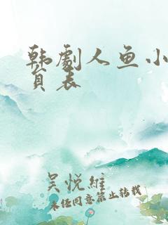 韩剧人鱼小姐演员表