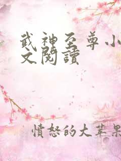 武神至尊小说全文阅读