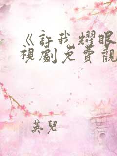 《许我耀眼》电视剧免费观看24集