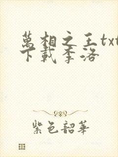 万相之王txt下载李洛