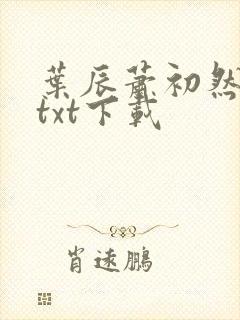 叶辰萧初然最新txt下载