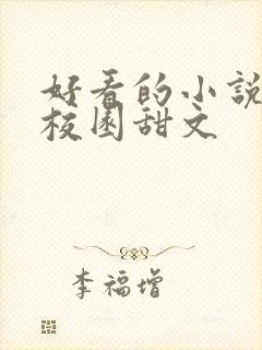 好看的小说推荐校园甜文