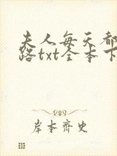 夫人每天都被套路txt全本下载