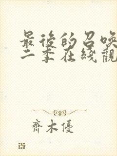 最后的召唤师第二季在线观看免费