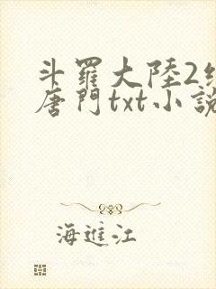 斗罗大陆2绝世唐门txt小说下载