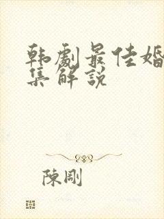 韩剧最佳婚姻全集解说