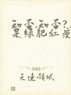 知否,知否?应是绿肥红瘦原著