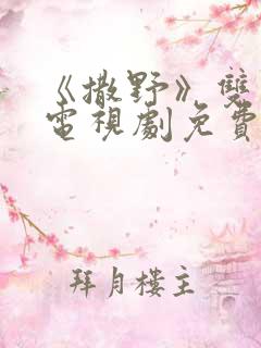 《撒野》双男主电视剧免费观看