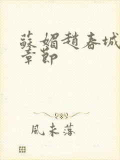 苏媚赵春城最新章节