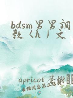 bdsm男男调教〈h丿文