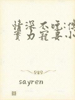 情深不晚:傅少实力宠妻小说