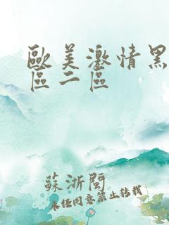 欧美激情黑人一区二区