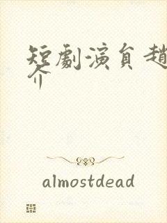 短剧演员赵影简介